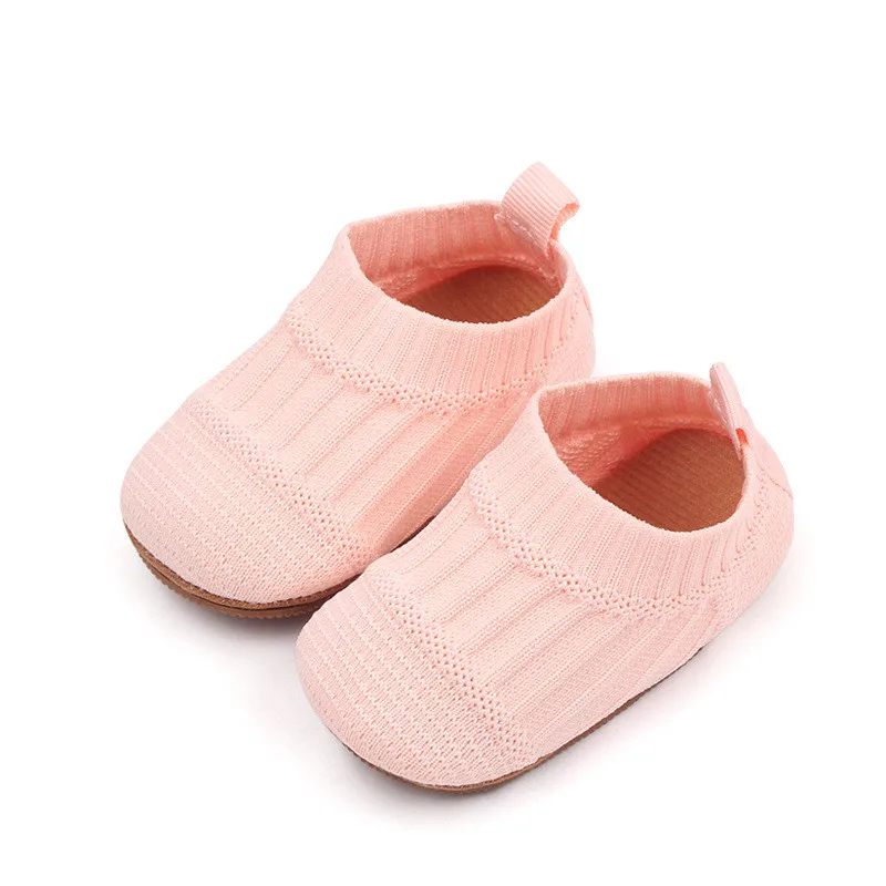 Zapatos de calcetines para bebé, niño y niña, suela de goma suave, zapatillas informales para recién nacidos de 0 a 18 meses