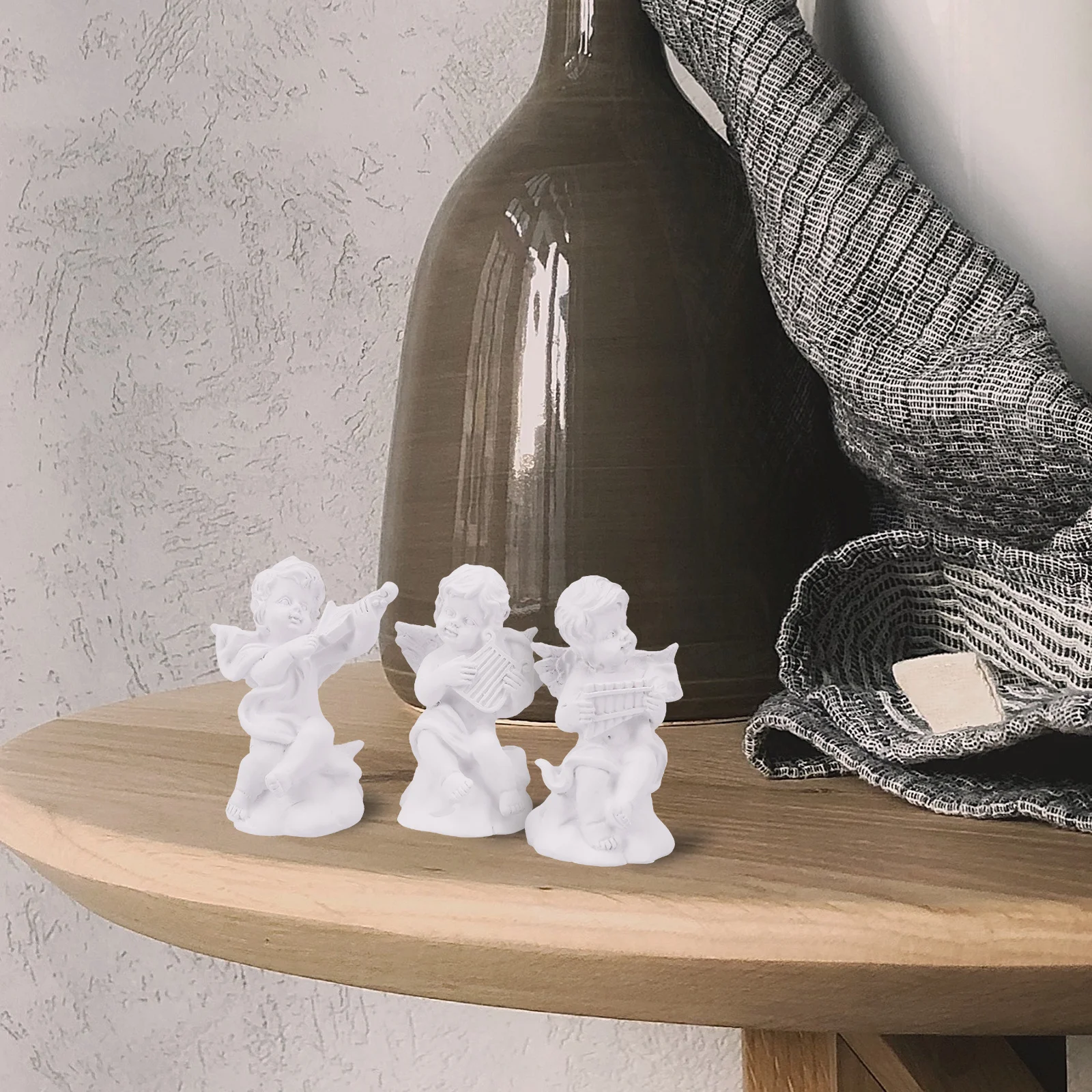 

7Pcs Resin Ornament Creative Home Desktop Decor White Character Statue Sculpture Decorative Art Statue Adornment