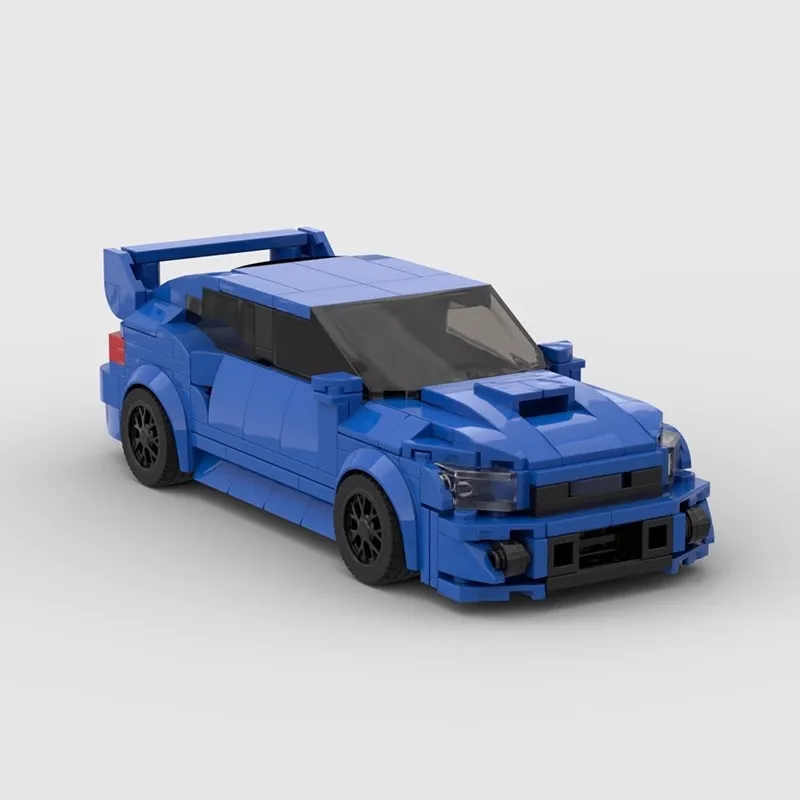 Modelo de coche compatible con Moc, cabeza de sti, texto D, tecnología sedán, bloque de construcción modular, regalo de Navidad, juguete para niños, conjunto DIY de montaje