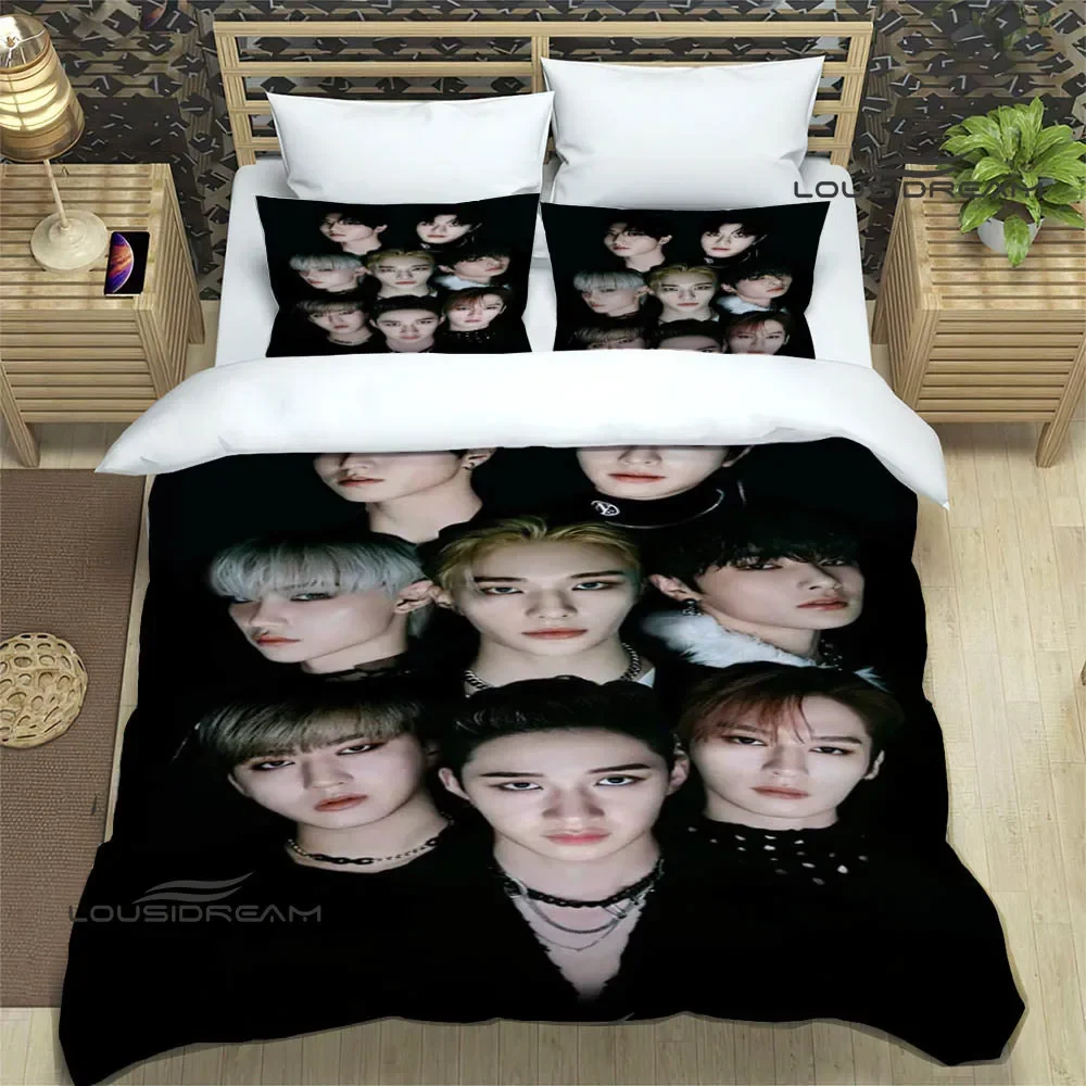 KPOP S-Stray-K-Kids print Bedding Sets exquisite bed supplies set duvet cover bed comforter set bedding set luxury birthday gift