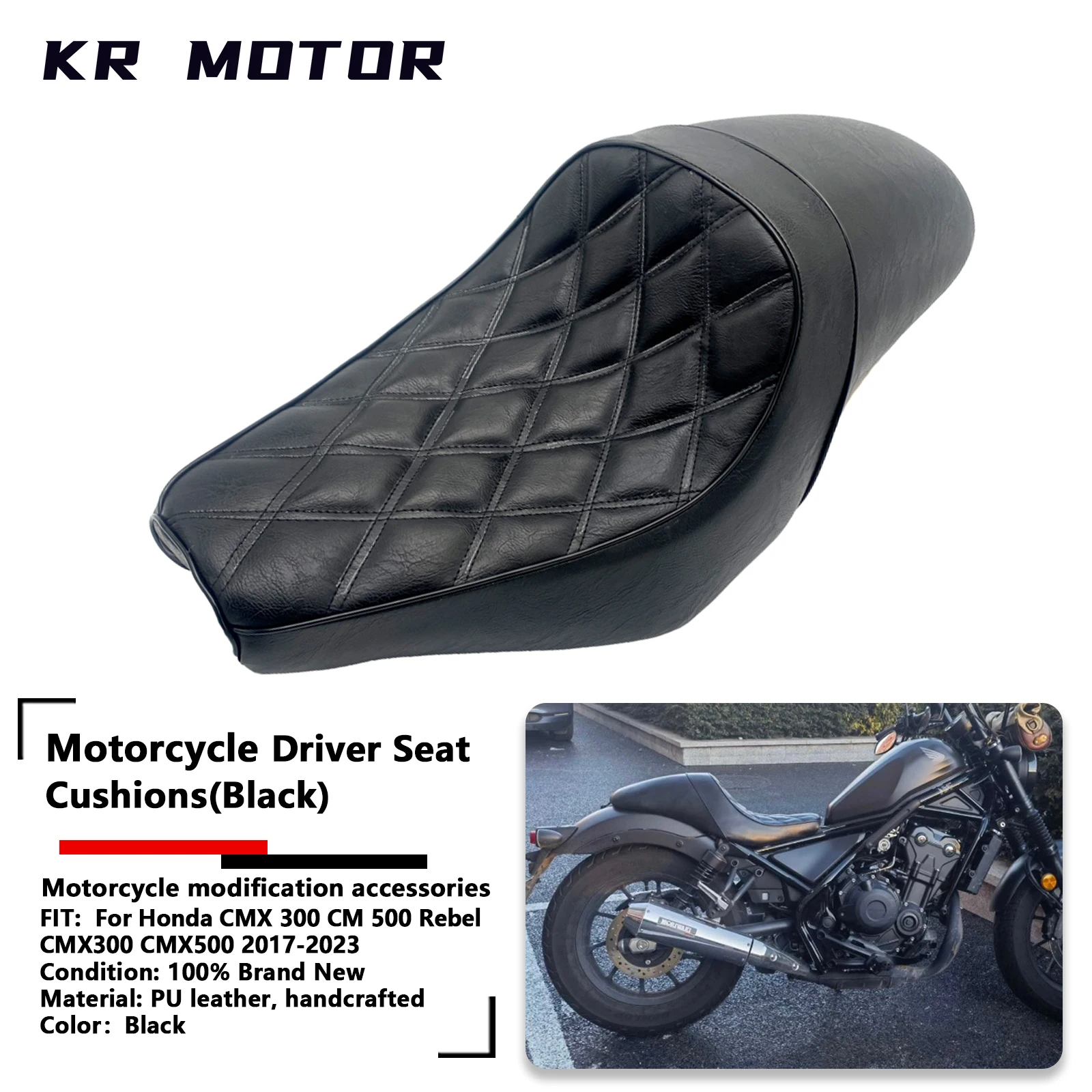 

Fit For Honda CMX 300 CM 500 Rebel CMX300 CMX500 2017-2023 CM500 CM300 Motorcycle Rider Seats Cushion Driver Low Saddle Cushion