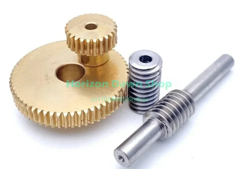 0.8M Worm Drive Set Stainless Steel Worm Shaft & Copper Turbine Gear