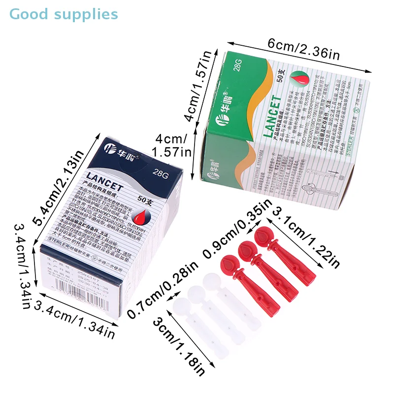 

50 шт., набор стерильных ланцетов для 28 г, ручка для измерения уровня глюкозы, одноразовые иглы, пролитые иглы для измерения уровня сахара в крови
