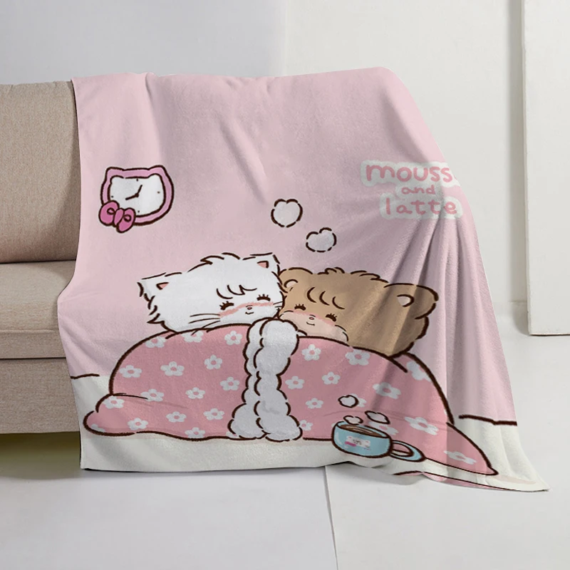 Digital Print Blanket Sofa Winter M-Mikkos Kawaii Microfiber Bedding Warm Bed Fleece Camping Nap Fluffy Soft Blankets King Size