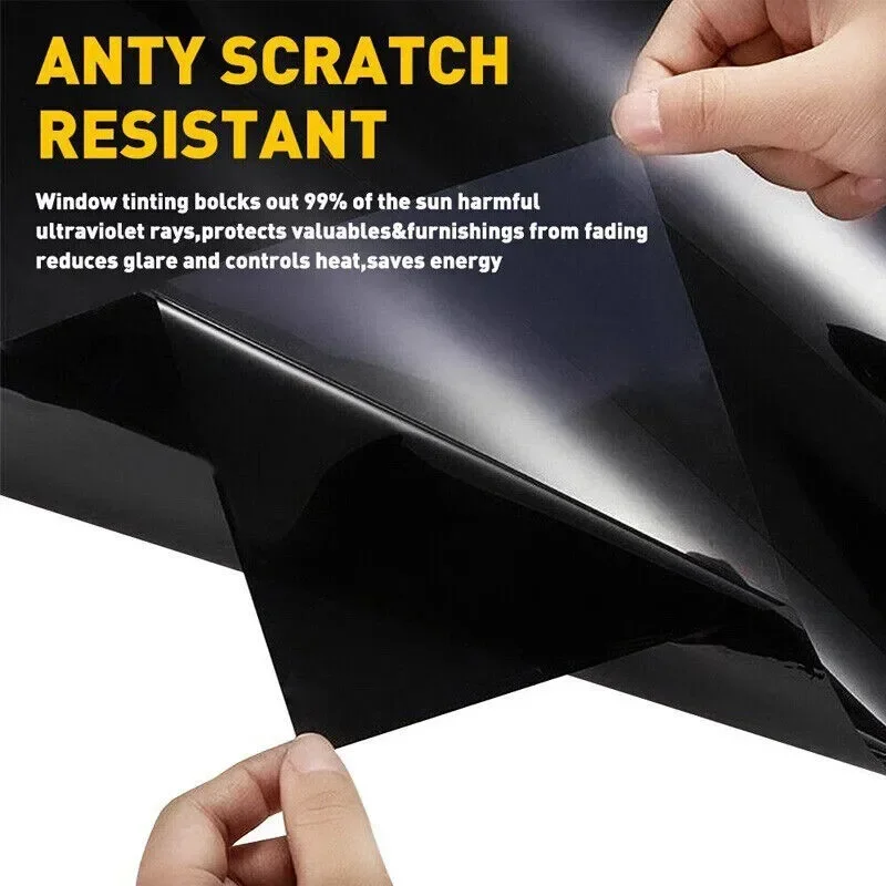 300x50 سنتيمتر غير مقطوعة لفة نافذة تينت فيلم 15% VLT 20 بوصة x 10 أقدام سيارة المنزل مكتب الزجاج للسيارات المعسكر عربات قوارب الأسود #3