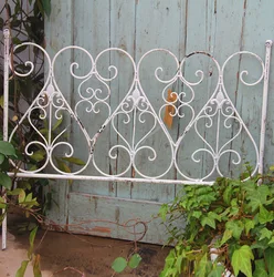 Garden Decor Handmade Vintage Retro White Metal Plant Support Frame