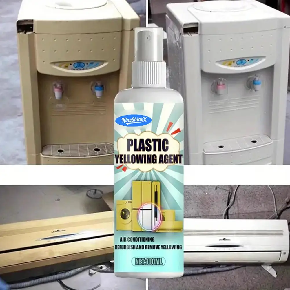 100ml Plastic Remove Yellowing Cleaning Agent Air Conditioning Washing Machine Remove Oil Film, Anti Oxidation With Towel