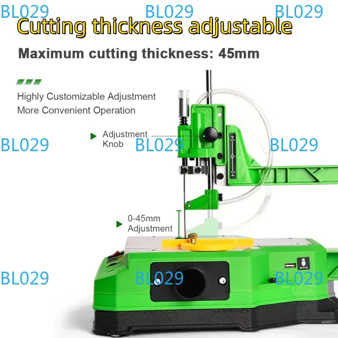 Electric multi-functional desktop contour saw mini home woodworking board hollowing lithium wire saw cutting machine