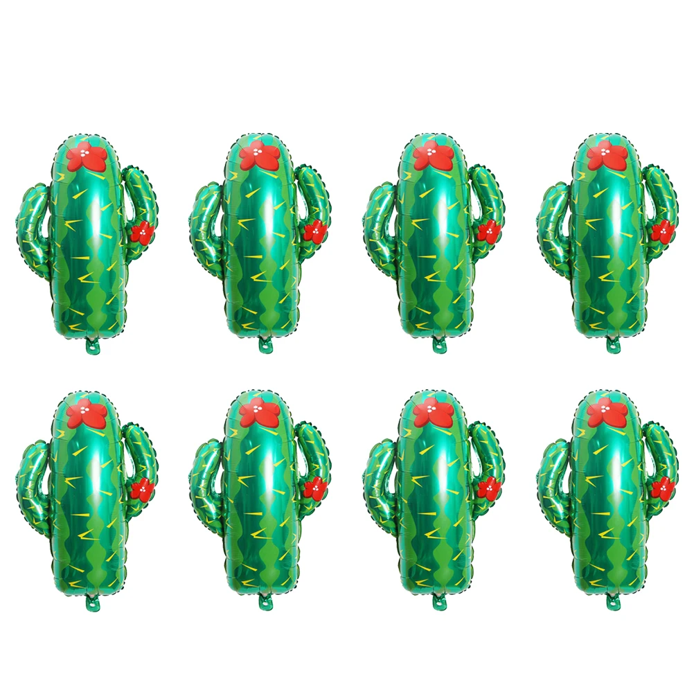 

8Pcs Cactus Aluminum Foil Balloons Party Decoration Hawaii Balloon Photo Background for Festive Party Hawaii Balloon