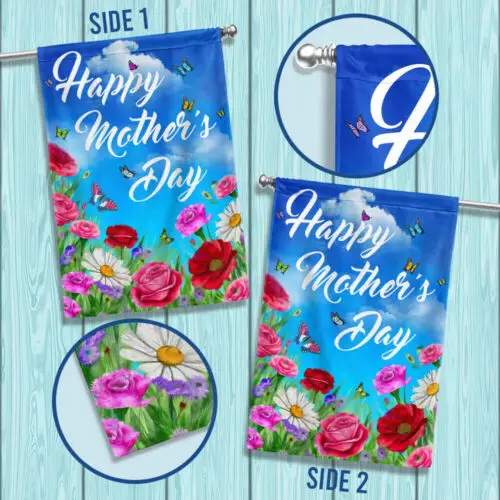 Flower Garden, Happy Mother’s Day Flag Garden Flag