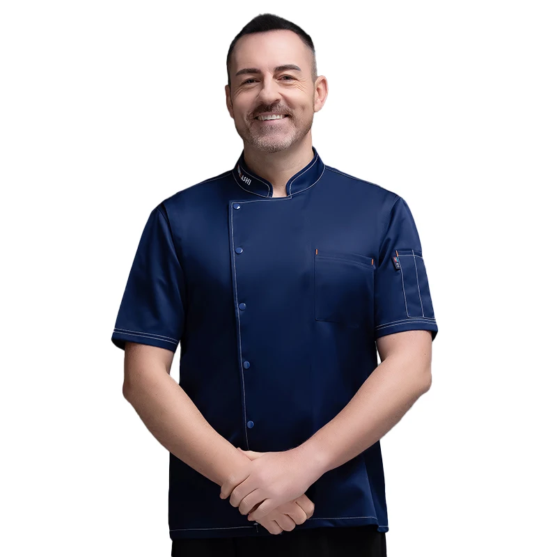 Uniforme de Chef para comedor, ropa de trabajo para Hotel, restaurante, cocina, disfraz de camarero, chaqueta de Chef para hombre