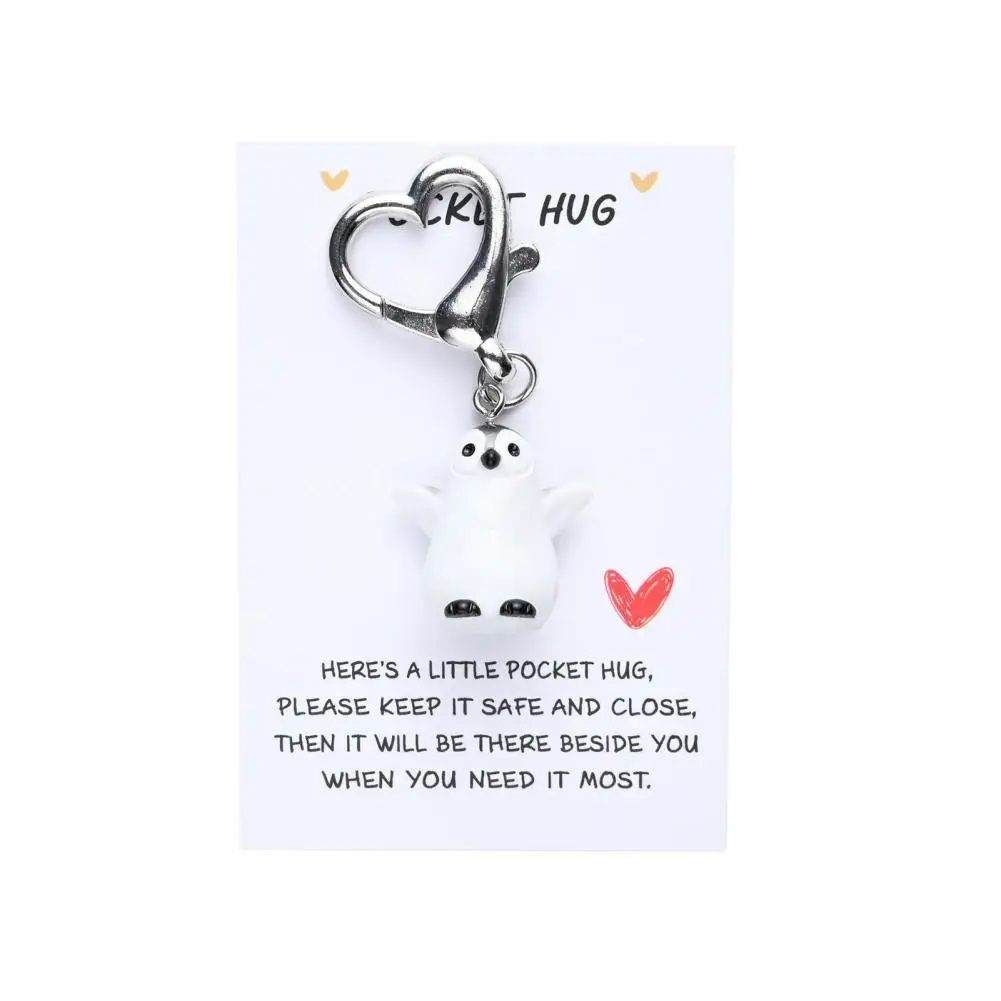Fun Backpack Decorative Keychain, Penguin Charm Keychain, Heart Buckle Keyring Adds A Playful Touch To Your Bags And Keys view 4