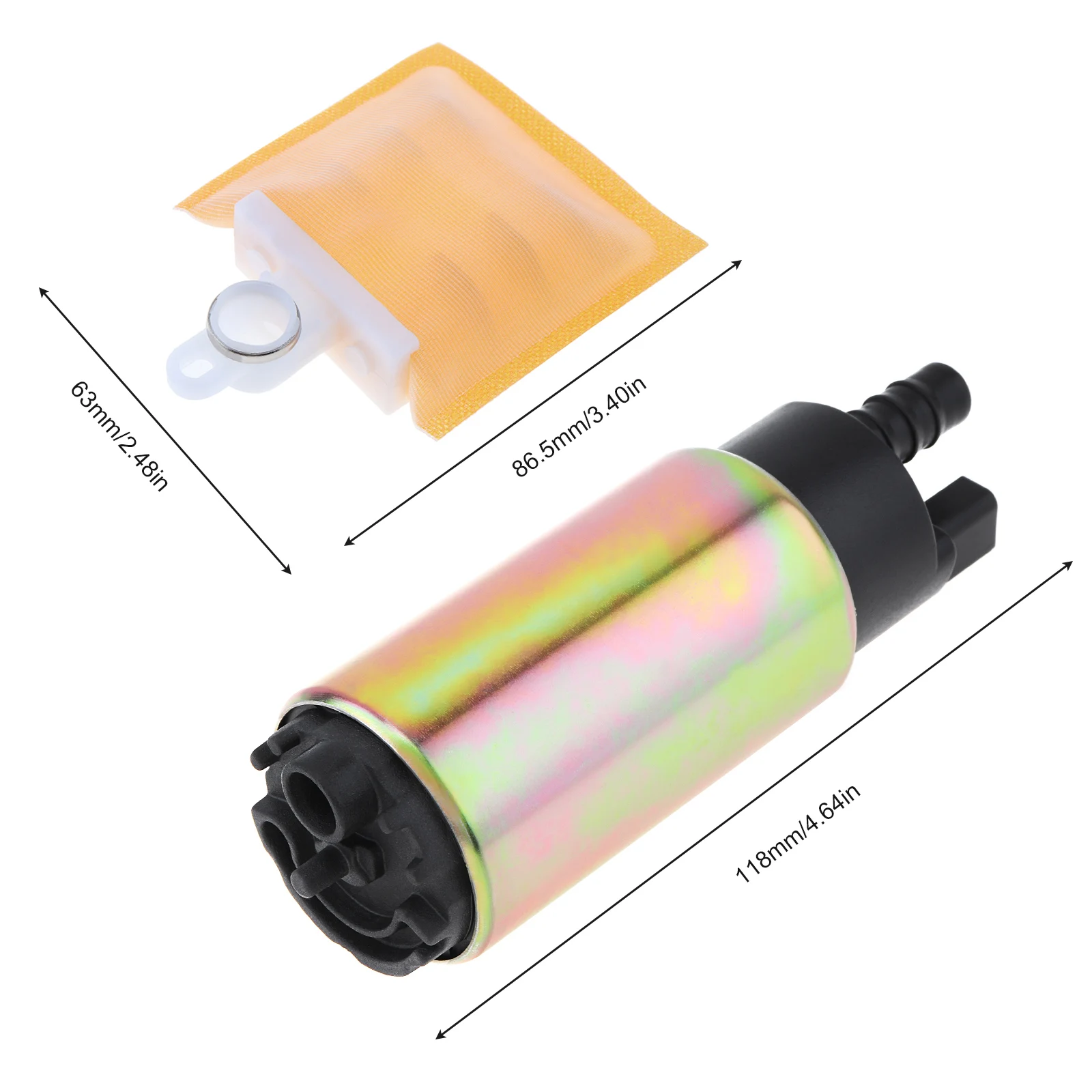 255LPH 12V Auto High Flow Electric Fuel Pump with Filter Installation Tool for Toyota/Suzuki/Honda/Jeep/KIA/Hyundai/Mitsubishi
