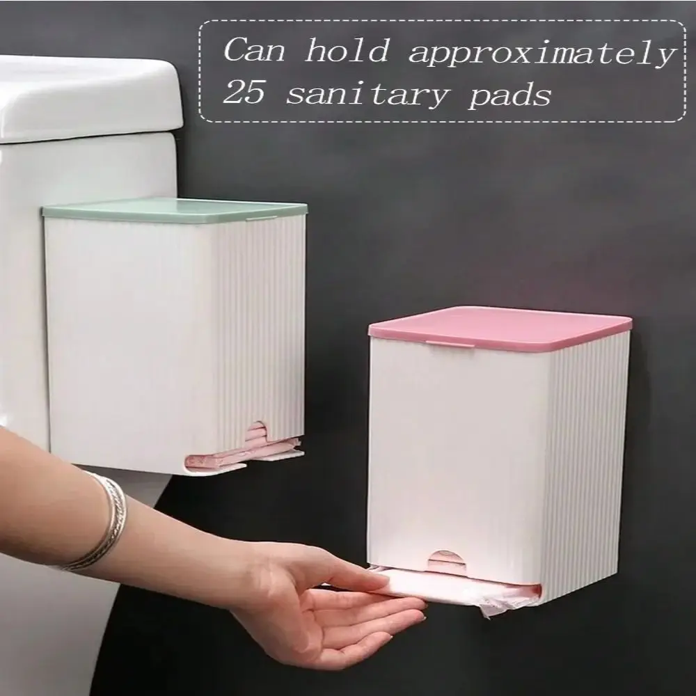 

D5 Multi-purpose Dustproof Storage Box with Flip Lid for Wall-mounted Pads, Tissues and Cotton Swabs Sanitary Napkin Organizers