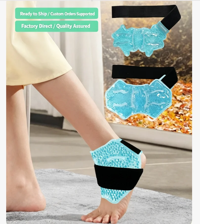 Ankle/Sports Foot Ice Pack - Hot & Cold Gel Pack with Adjustable Stand for Myofascial & Feet - Microwaveable, Freezable & Reusab image 3