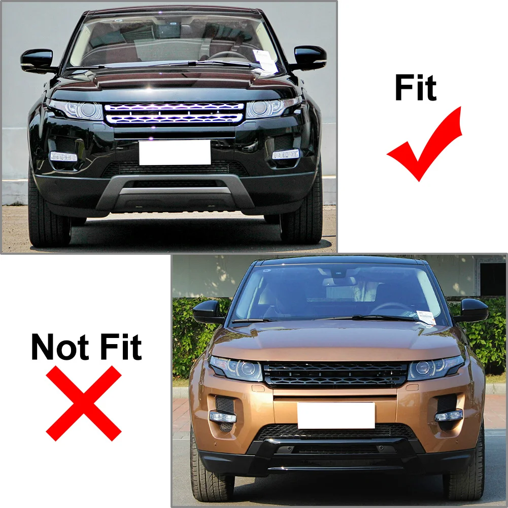 2x Car Front Bumper Lower Air Deflector Trim For Land Rover Range Rover Evoque 2011 2012 2013 2014 2015 2016 2017 2018 2019