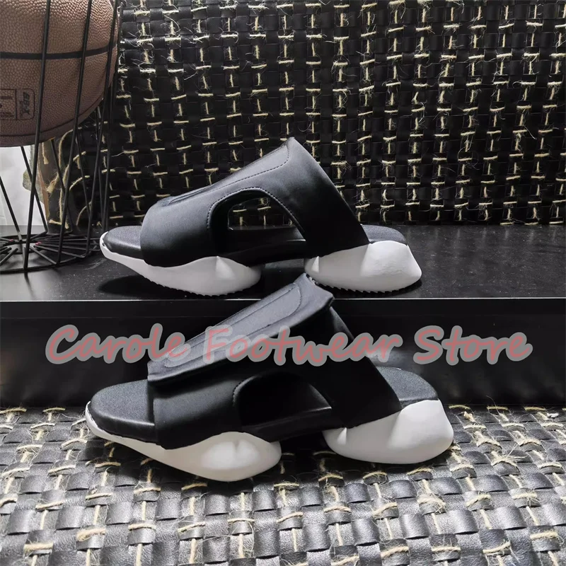 

Fashion Design Chunky Bottom Height Increasing Male Casual Slippers Summer Peep Toe Breathable Beach Sandals Men Footwear Shoes