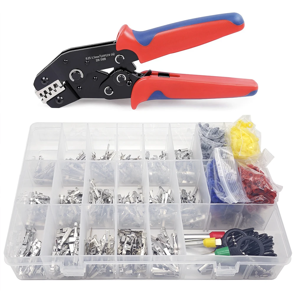 820 stücke 21 Arten Auto Elektrische Draht Stecker Pin Terminal 1/1,5/1,8/2,2/2,8/3,5mm Entfernung Nicht-isolierte Männlich Weiblich Crimp Pins – Detail 9