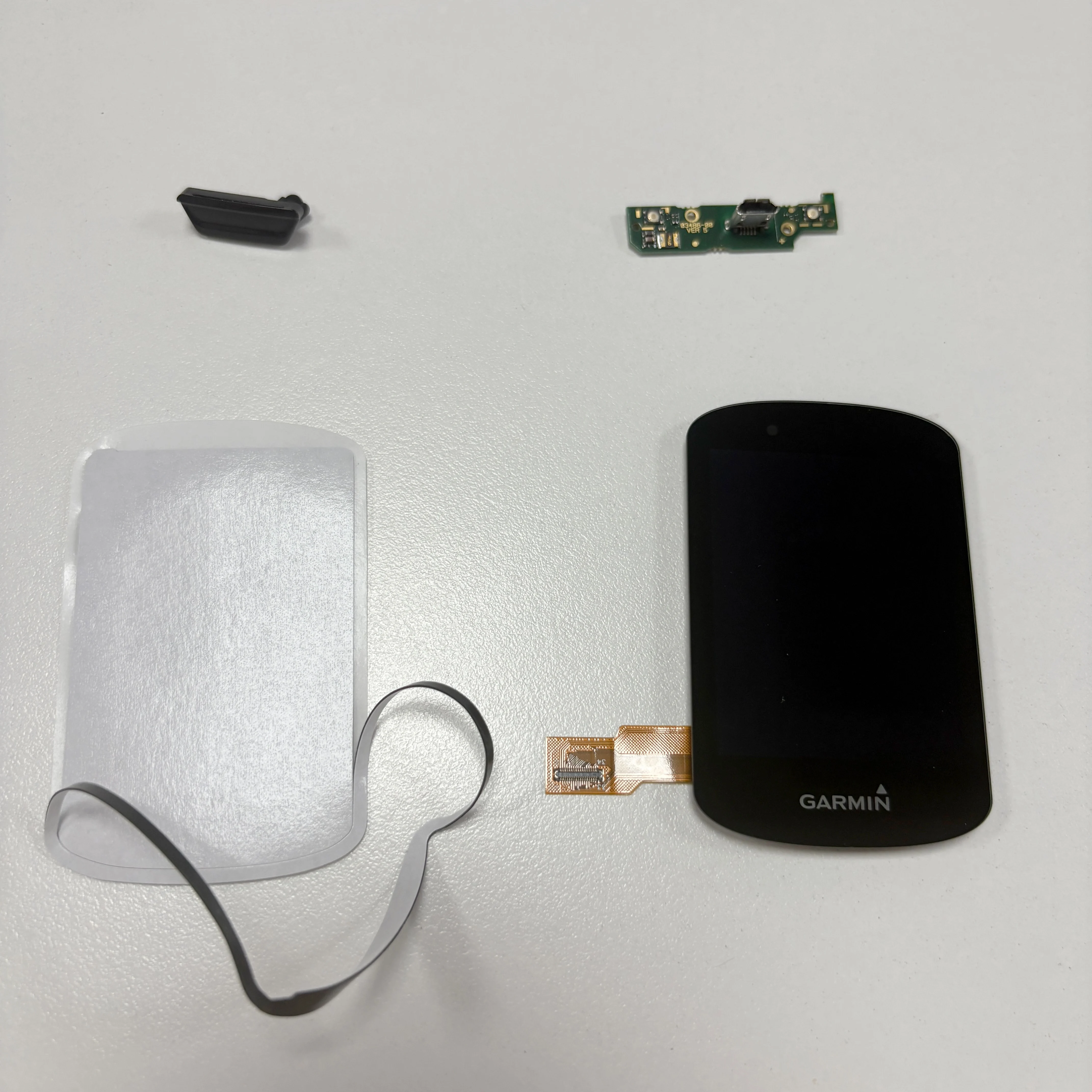 Parts Fit Garmin Edge 530 Edge530 LCD Screen / Charging Port / Rubber Cover / Double Tape GPS Sport Replacement (Optional) - Image 2