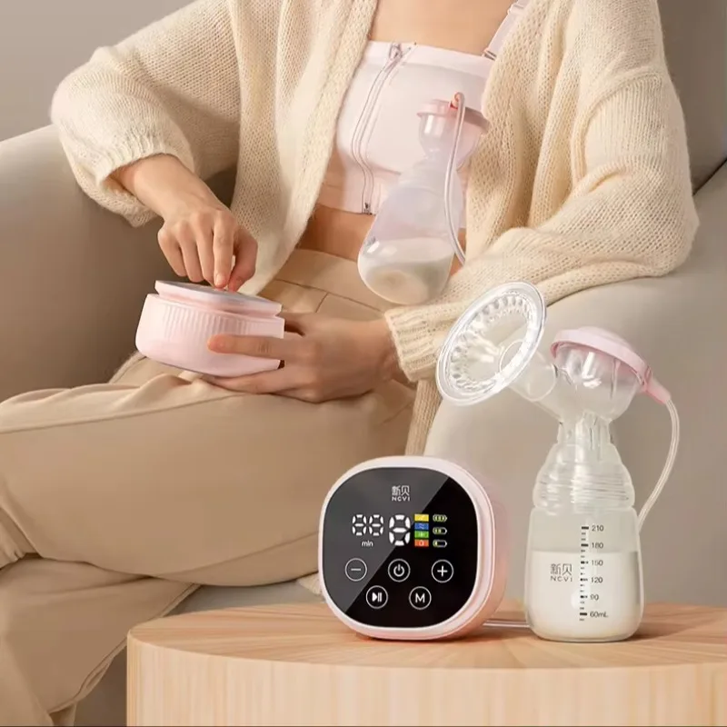 Pump Hands-free Digital Light Emitting Diode Breast Milk Extractor Automatic Function Made of Silicone Polypropylene