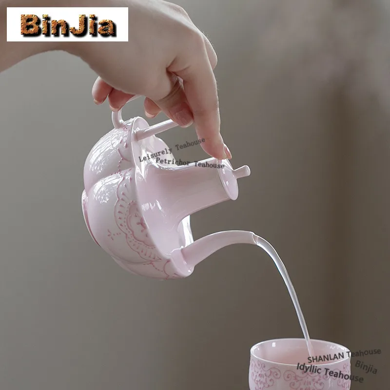 220ml Hand Painted Curtain Beads Teapot Creative Tea Infuser Pot Household Tea Maker Kettle Cha Gift Ornaments Wine Pot Craft