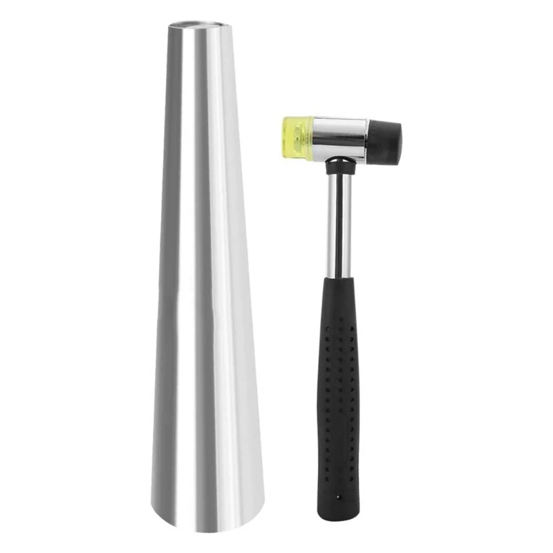 Bracelet Mandrel Bangle Sizer Shaping Rod Two Way Rubber Hammer DIY Jewelry Making Tool for Rings Bangles Repair 40GB