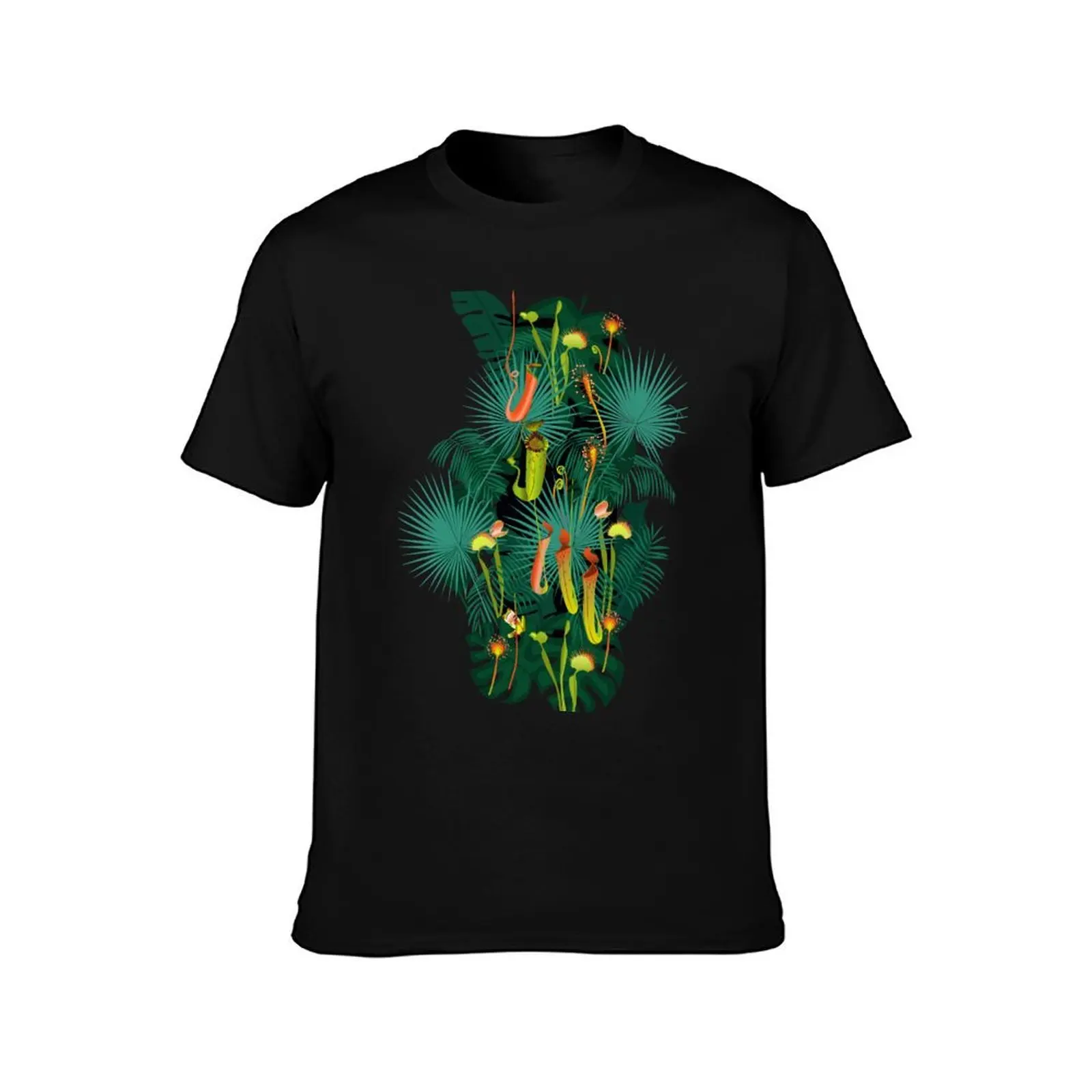 nocturnal carnivorous flora T-Shirt Vintage Print Crew Neck Tee T-Shirt