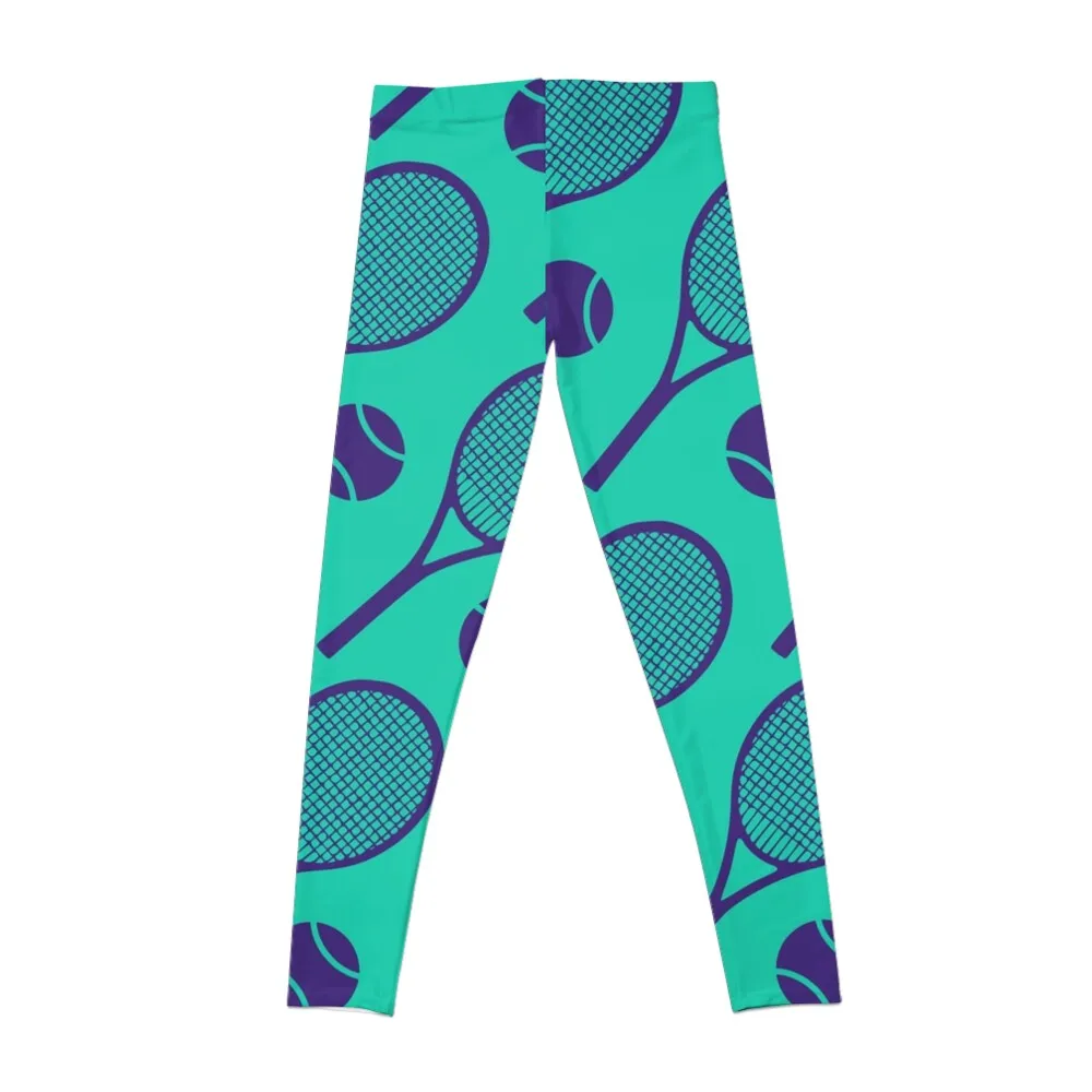 Cool tennis purple and minty pattern Leggings sportswear gym Pants sport Leginsy push up Womens Leggings