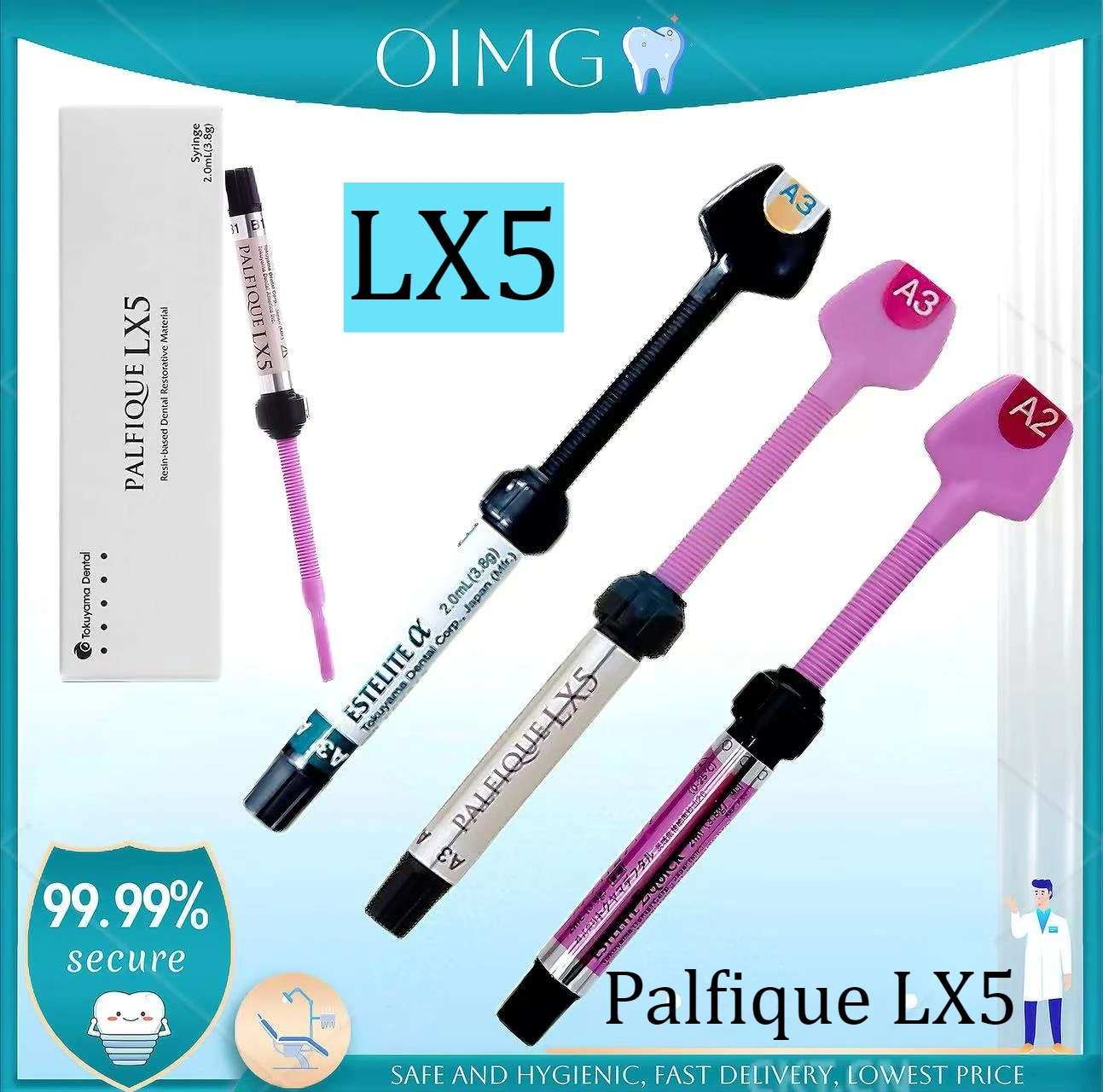 Dental de alta calidad Tokuyama Dental Palfique LX5 relleno a base de resina Material restaurador Dental Palfique LX5 3,8 g/pc