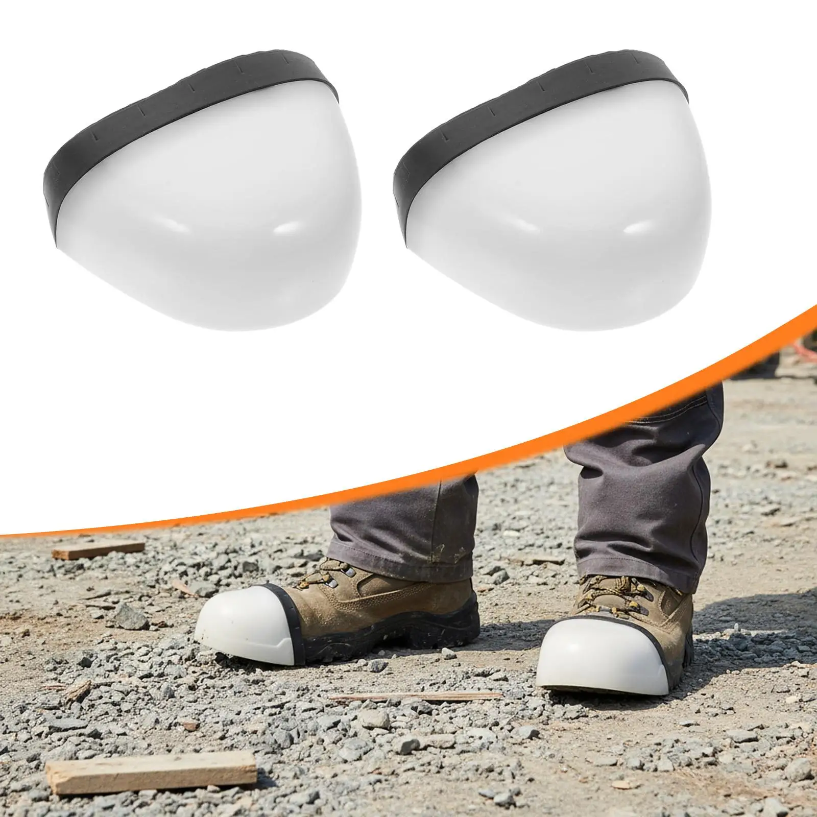 2 Pieces Smacking Toe Guards Protective Industrial Construction Use for Work Boot Footwear Toe Inserts Toe Caps