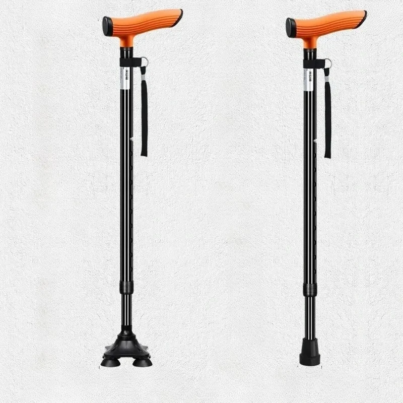 Lightweight Non-slip Walking Sticks Crutches,Telescopic Four-legged Cane, Stable Mobility Aids Walkers Assist Get Up Armrest