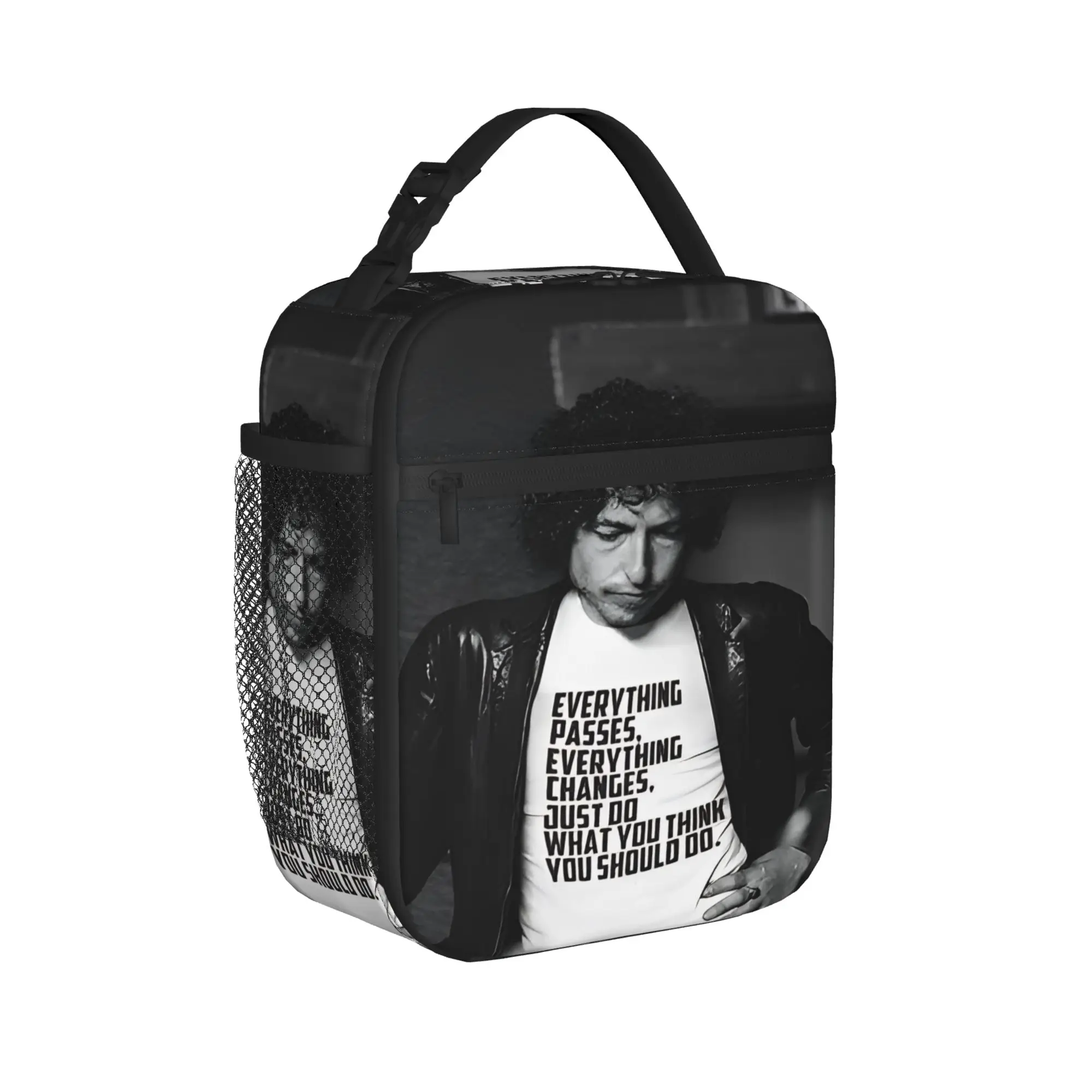 Bob Dylan Singer Accessories Insulated Lunch Tote Bag For School  Storage Food Boxes Reusable Cooler Thermal Bento Box