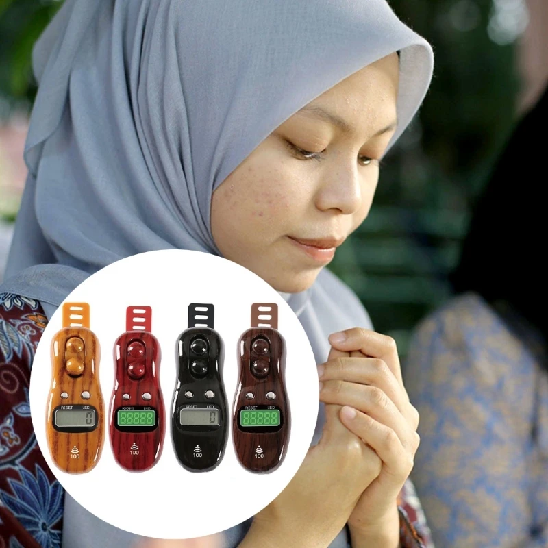 Model 3003s Electric Rings Rosary Digital Finger Tally Counter with Beep Sound LED Digital Tasbeeh Stress Relief Gadget