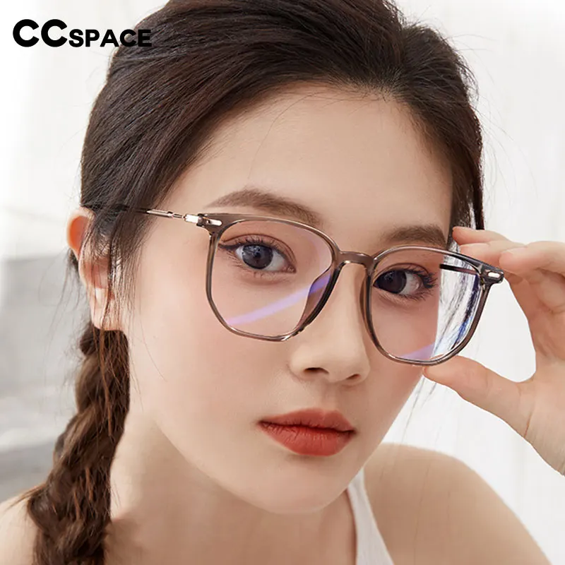 55433 Large Frame Transparent Finished Myopia Glasses Anti Blue Glasses Frames Women Optical Fashion Computer Eyeglasses