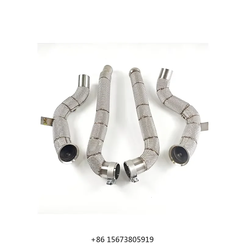 

GT GTC GTS 4.0T Heatshield Downpipe GT Series Fit 4.0T Heatshield Stainless Steel High Flow Boosts Power Durable