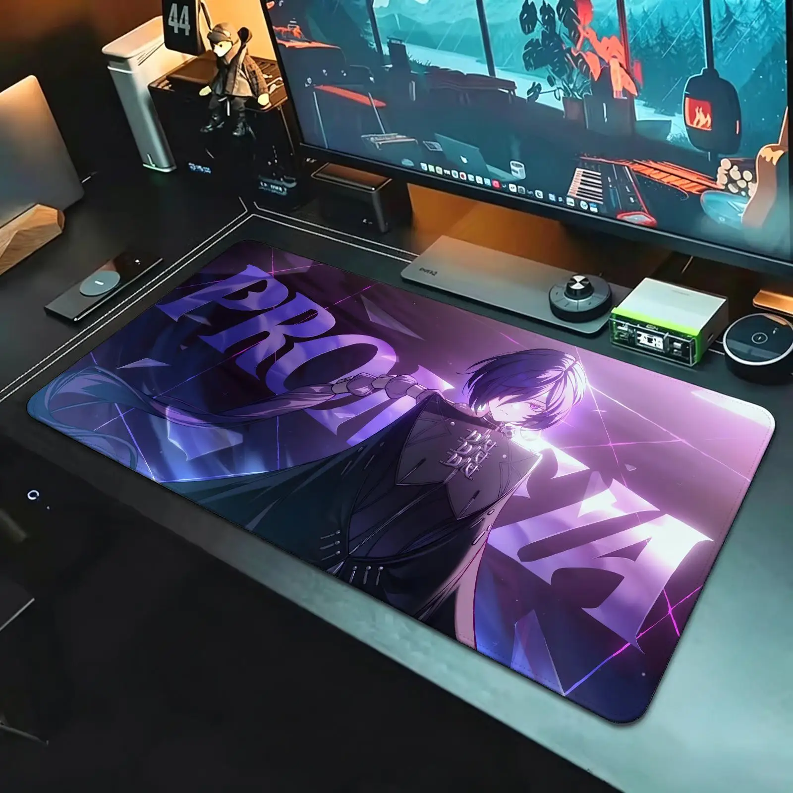 XXL Gaming Mouse Pad,Stitched Wear‑Resistant Edge,Zenless Zone Zero Promeia Smooth Non‑Slip Mat for Desktop & Laptop Games