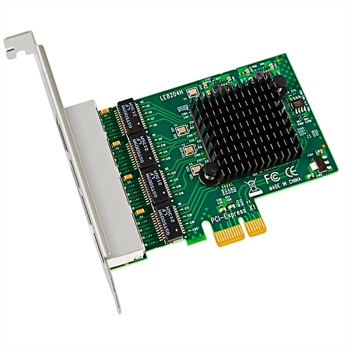 4-Port Gigabit PCIe Ethernet Network Card, 4 x RTL8111H Chip, 4 x RJ45 LAN Port, PCIe X1 Installation