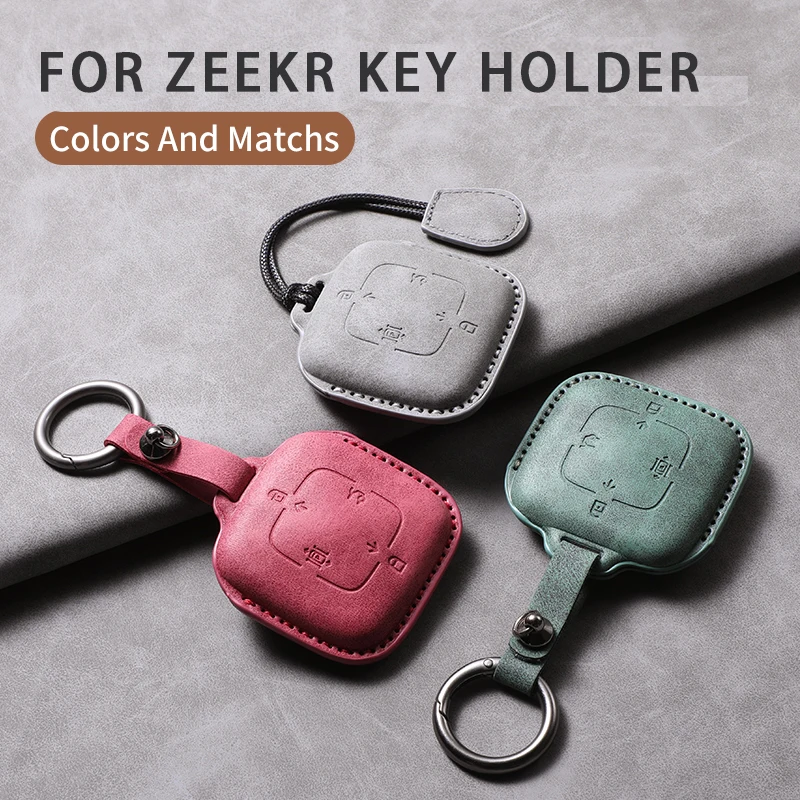 Car Key Case Cover For Zeekr 001 X FR 007 GT 009 Leather Car Remote Key Case Anti-Scratch Protector Shell Decorative Accessories