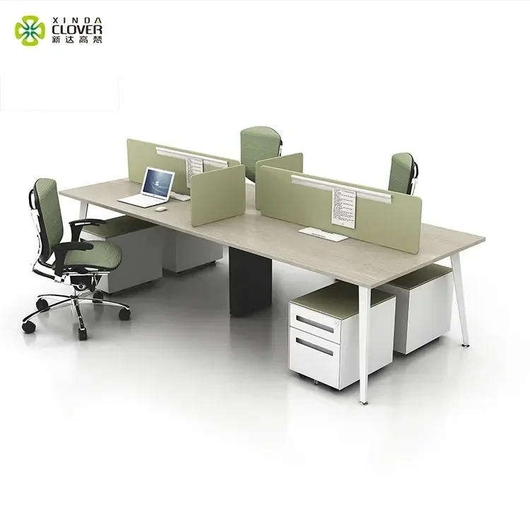 open office modular workstation desk office furniture for 4 people