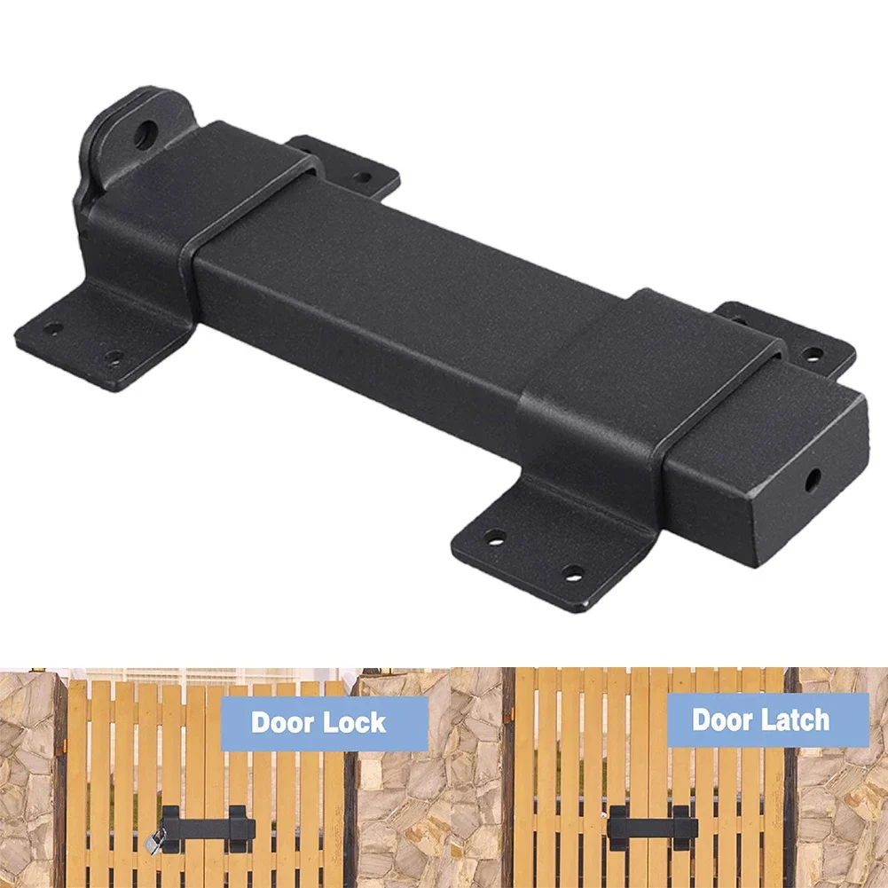 

Forged Steel Wood Fence Latch Padlock Hole Adjustable Garages Symmetrical Panels Latch Lock Installation Position