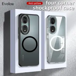 For Huawei Honor 90 Magsafe Magnetic Matte PC Phone Case For Honor 90 Pro Wireless Charging Adsorption Back Cover