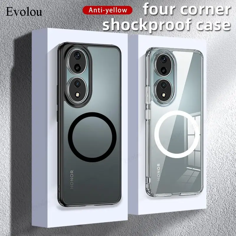 Dla Huawei Honor 90 Magsafe Magnetic Matte PC Phone Case Dla Honor 90 Pro Bezprzewodowe ładowanie Adsorpcja Back Cover