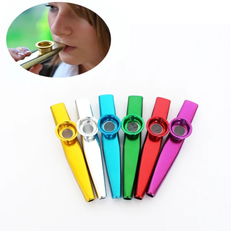 3PCS Metal Kazoo Lightweight Portable for Beginner Flute Instrument Music Lovers Woodwind Instrument Simple Design Lightweight