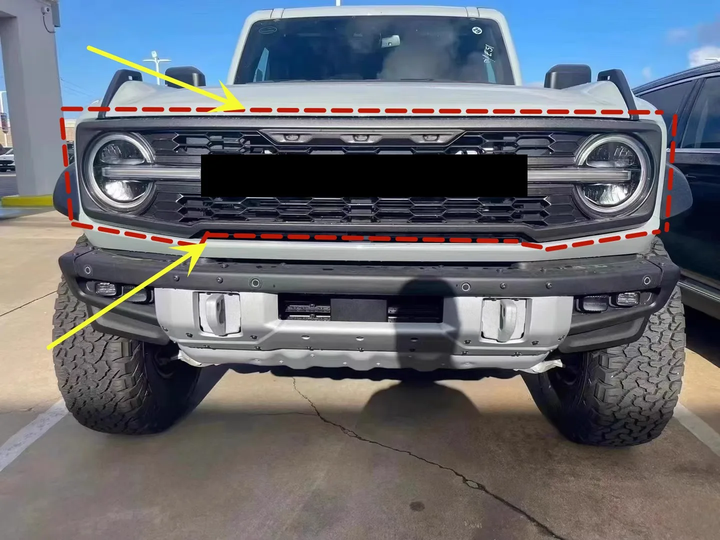 Grill Mask Grid Radiator Grille Front Bumper Net Light Assembly For Ford Bronco Modified New Style Auto Accessories