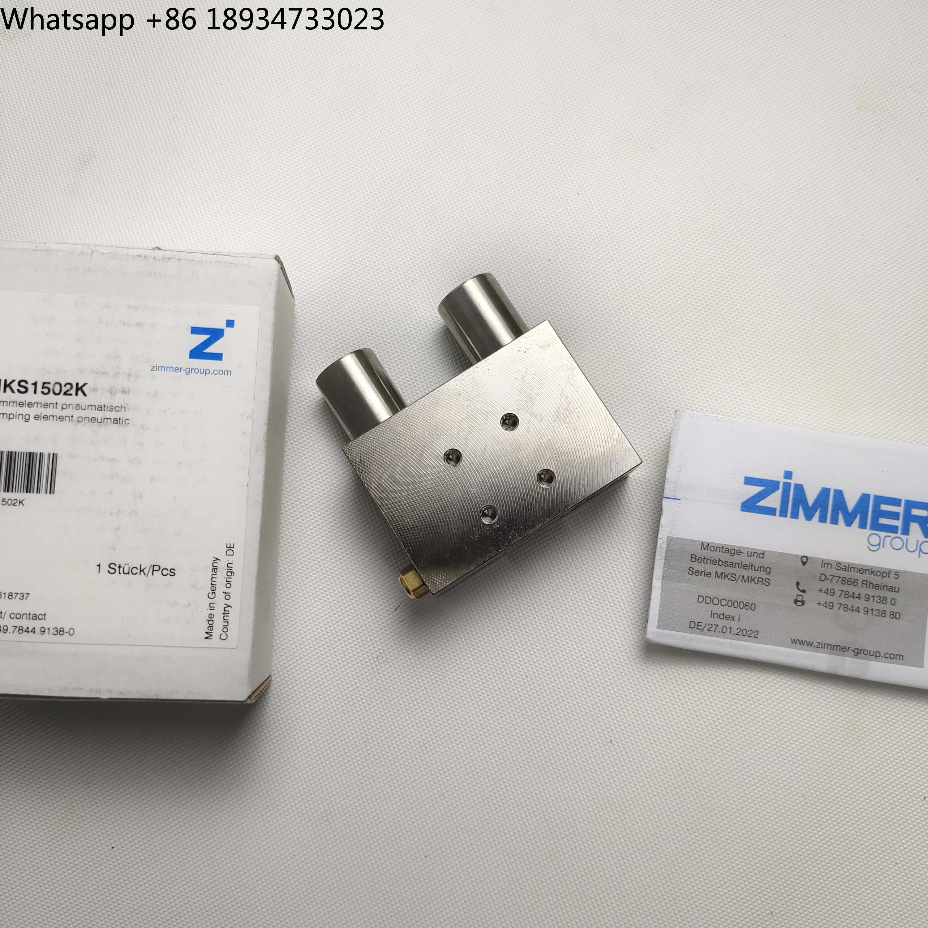 MKS1502K Zimmer Pneumatic Clamping and Braking Elements for Linear Guides