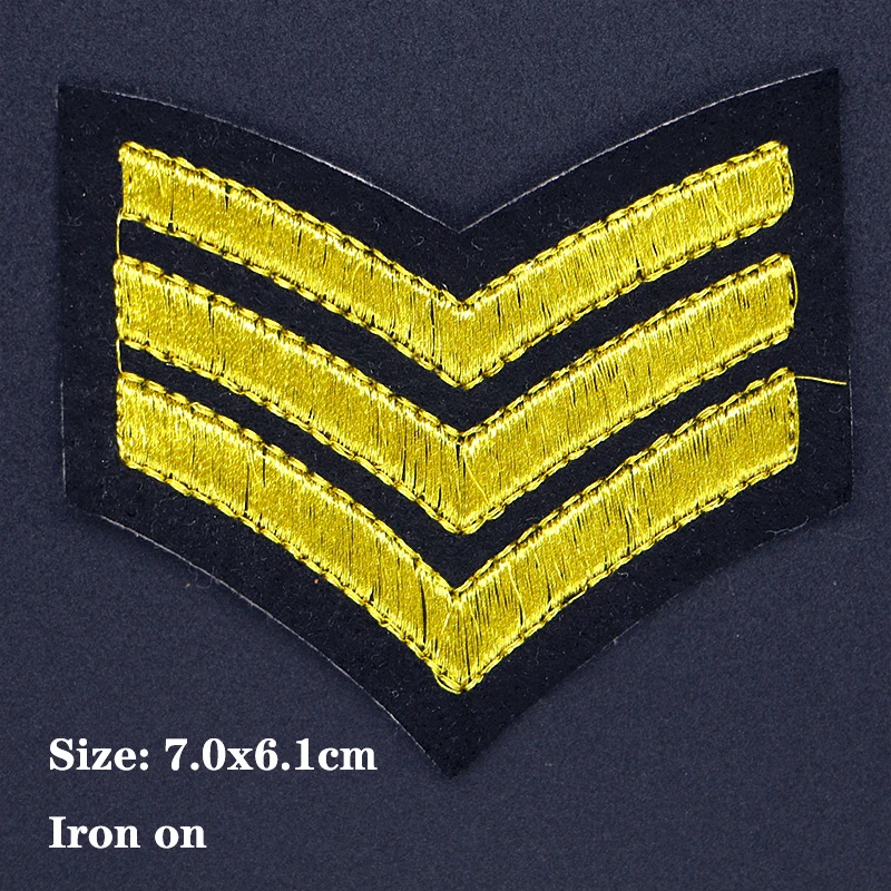 Academic Style Epaulet Military Rank US Marine Corps Icon Embroidered Applique For Clothing DIY Iron on  Patches on the stickers