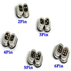 1/2/6/10 Pair 5V 2A Pogo Pin 2P 3P 4P 5P 6P Female 2.54mm Spring Loaded DC Power Socket waterproof Magnetic Connector