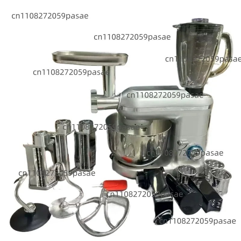 Robot culinaire multifonction 6L, assistant de cuisine 8-en-1 pour la pâtisserie et le mélange, moteur puissant, utilisation facile