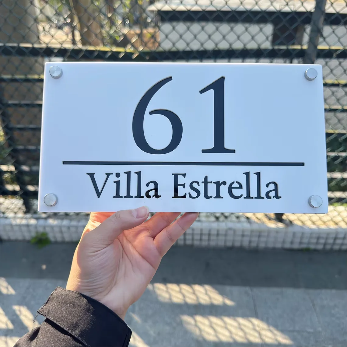 House Number, 3D Acrylic Hebrew House Number, Entrance Door Number, Personalized Customized Door Number, Street Address Sign