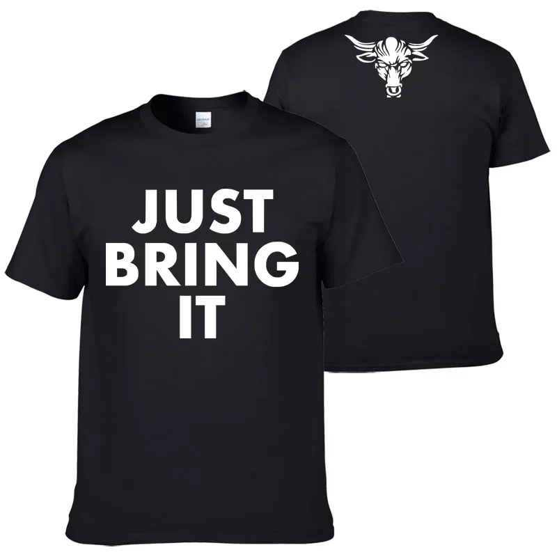 

Rock Johnson Short Sleeve T-shirt Men's Pure Cotton Half Sleeve Vest GYM Gym Base Shirt Simple Round Neck Short Sleeve